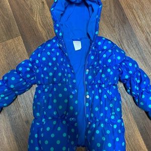 Girls size small (5-6) blue and aqua puffer jacket